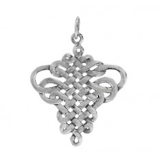 Cross Over Knot Pendant, Sterling Silver