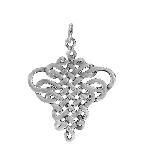 Cross Over Knot Pendant, Sterling Silver