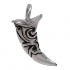 Detailed Hook Pendant, Sterling Silver