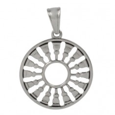 Smooth Round Pendant, Sterling Silver