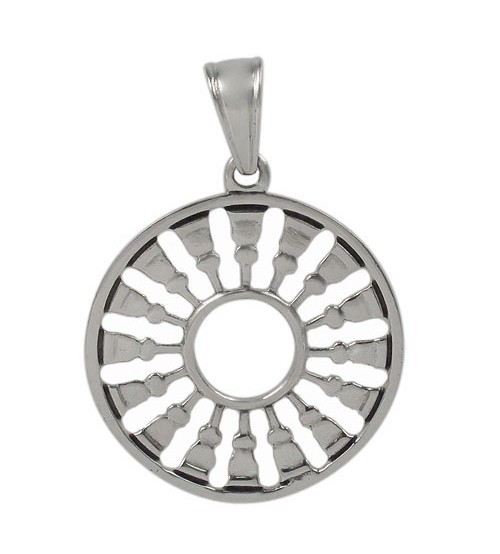 Smooth Round Pendant, Sterling Silver