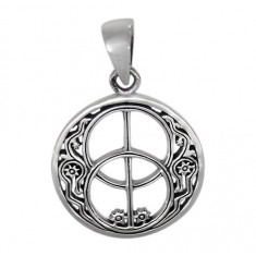 Smooth Unique Style Pendant, Sterling Silver