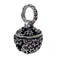 Detailed Ball Pendant, Sterling Silver