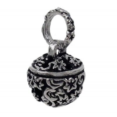Detailed Ball Pendant, Sterling Silver