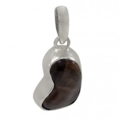 Free Form Fire Agate Pendant, Sterling Silver