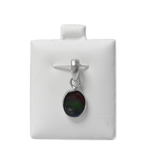 Oval Ammolite Pendant, Sterling Silver