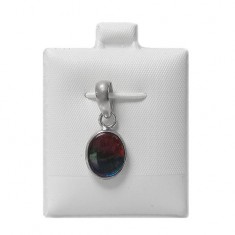 Oval Ammolite Pendant, Sterling Silver