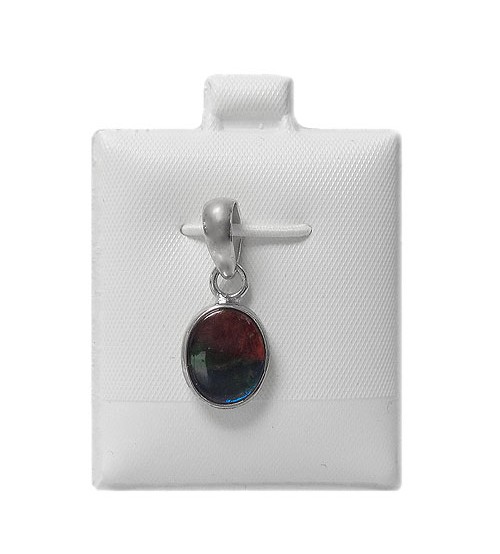 Oval Ammolite Pendant, Sterling Silver