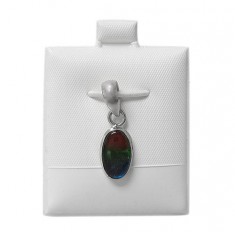 Oval Ammolite Pendant, Sterling Silver