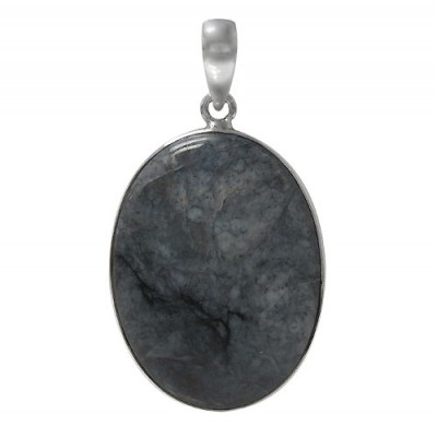 Oval Astrolite Pendant, Sterling Silver