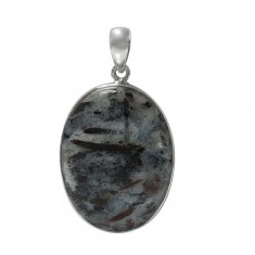 Oval Astrophyllite Pendant, Sterling Silver