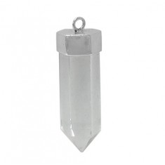 Icicle Crystal Pendant, Sterling Silver