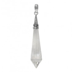 Icicle Crystal Pendant, Sterling Silver