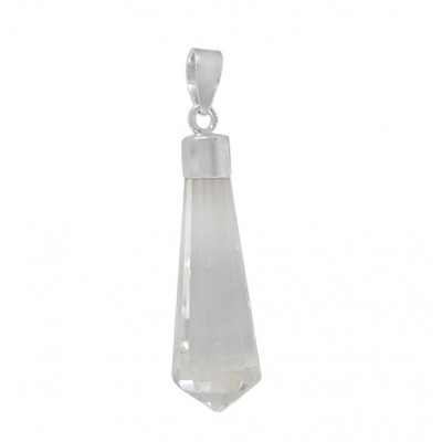Icicle Crystal Pendant, Sterling Silver