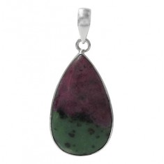 Teardrop Eudialyte Pendant, Sterling Silver