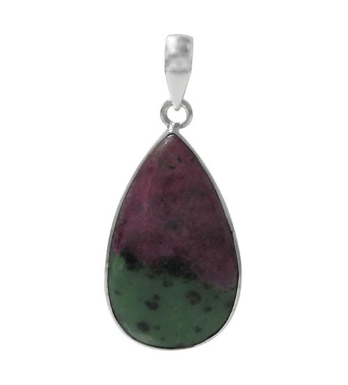 Teardrop Eudialyte Pendant, Sterling Silver