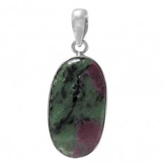 Oval Eudialyte Pendant, Sterling Silver