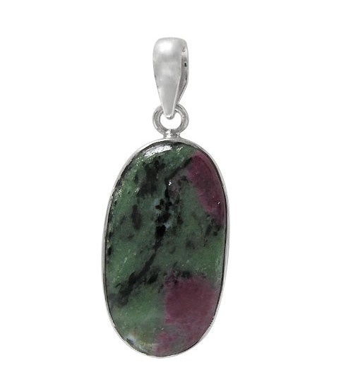 Oval Eudialyte Pendant, Sterling Silver