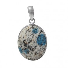 Oval Jasper Pendant, Sterling Silver