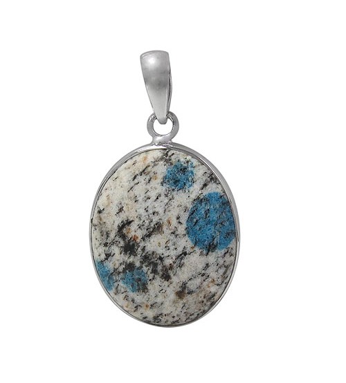 Oval Jasper Pendant, Sterling Silver