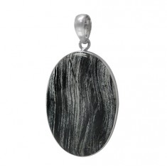 Oval Jasper Pendant, Sterling Silver