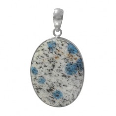 Oval Jasper Pendant, Sterling Silver