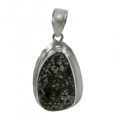 Free Form Jasper Pendant, Sterling Silver