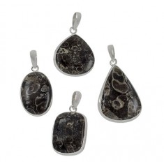 Assorted Jasper Pendant, Sterling Silver