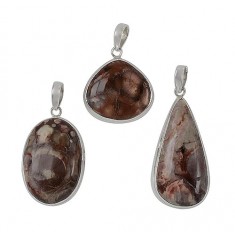 Assorted Jasper Pendant, Sterling Silver