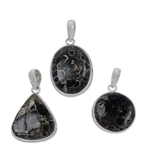 Assorted Jasper Pendant, Sterling Silver