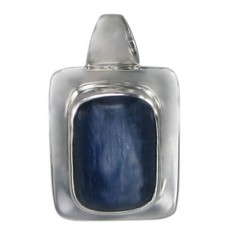 Rectangular Kyanite Pendant, Sterling Silver