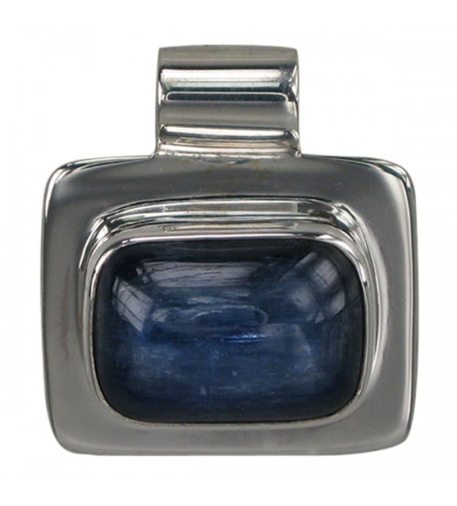 Rectangular Kyanite Pendant, Sterling Silver