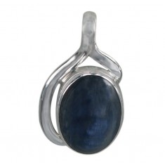 Oval Kyanite Pendant, Sterling Silver