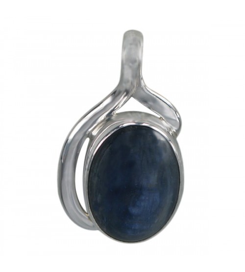 Oval Kyanite Pendant, Sterling Silver