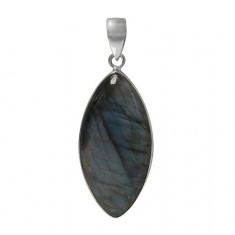 Marquise Labradorite Pendant, Sterling Silver