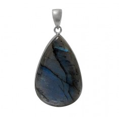 Teardrop Labradorite Pendant, Sterling Silver