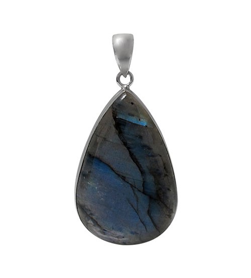 Teardrop Labradorite Pendant, Sterling Silver