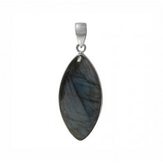 Marquise Labradorite Pendant, Sterling Silver