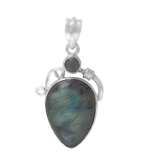 Multi Stone Labradorite Pendant, Sterling Silver