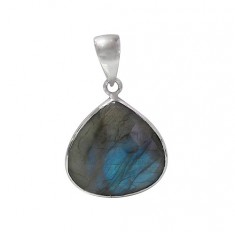 Teardrop Labradorite Pendant, Sterling Silver