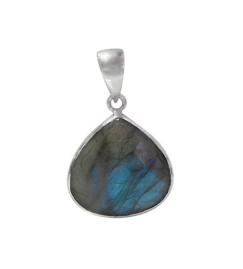 Teardrop Labradorite Pendant, Sterling Silver