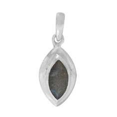 Marquise Labradorite Pendant, Sterling Silver