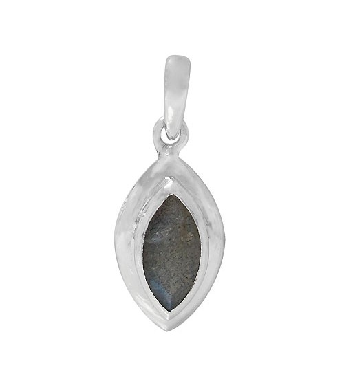 Marquise Labradorite Pendant, Sterling Silver