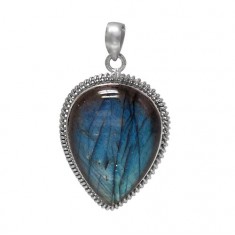 Teardrop Labradorite Pendant, Sterling Silver