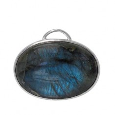 Oval Labradorite Pendant, Sterling Silver