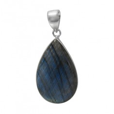 Teardrop Labradorite Pendant, Sterling Silver