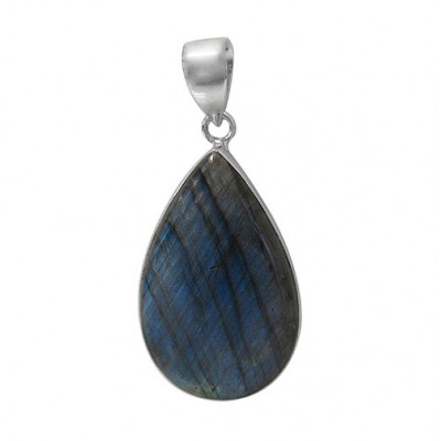 Teardrop Labradorite Pendant, Sterling Silver