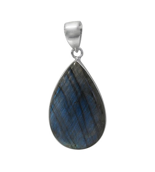 Teardrop Labradorite Pendant, Sterling Silver