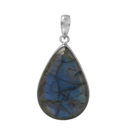 Teardrop Labradorite Pendant, Sterling Silver