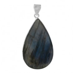 Teardrop Labradorite Pendant, Sterling Silver